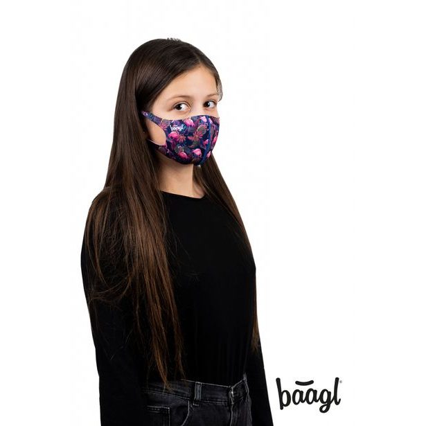 BAAGL Antibakteriální rouška pro děti Flamingo Baagl