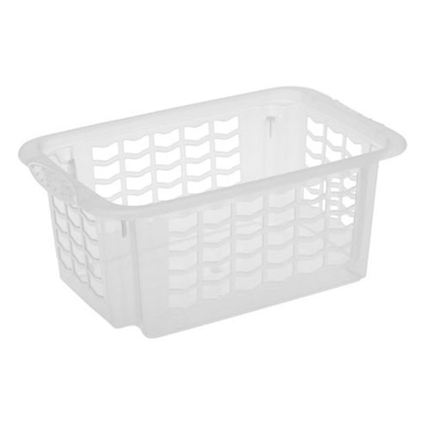 košík FRITZ, 30x20x13cm, stohov., transp.plast