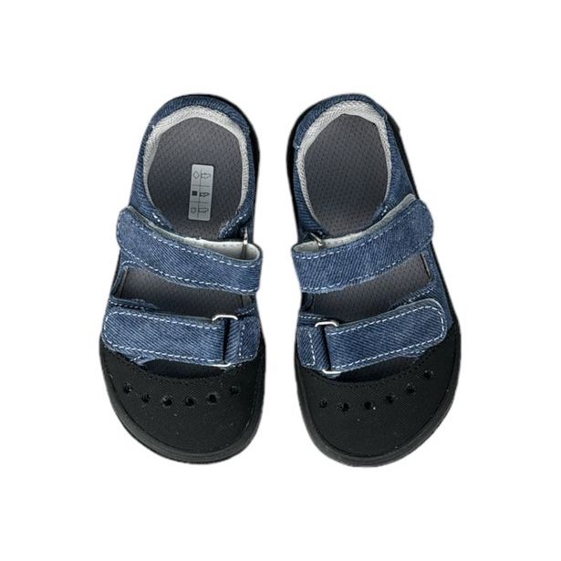 Dětská letní obuv Jonap - Modrá riflovina s okopovou špičkou