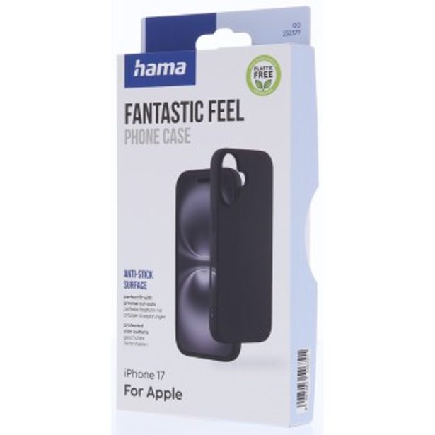 Hama Fantastic Feel, kryt pro Apple iPhone 17, hebký povrch, černý