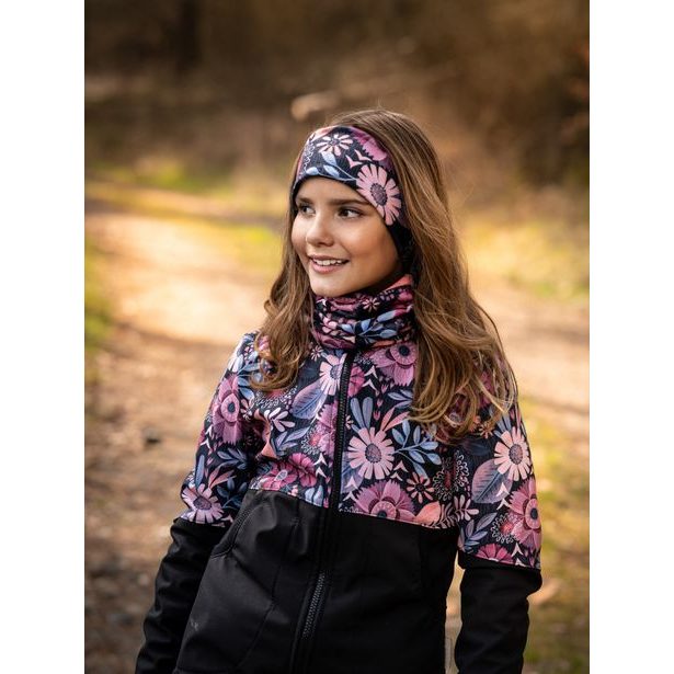 Unuo, Dětská čelenka fleecová Elise, Kouzelné květiny