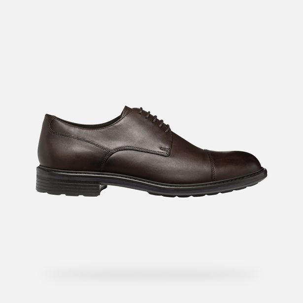 Tmavě hnědá pánská společenská obuv Geox Walk Pleasure