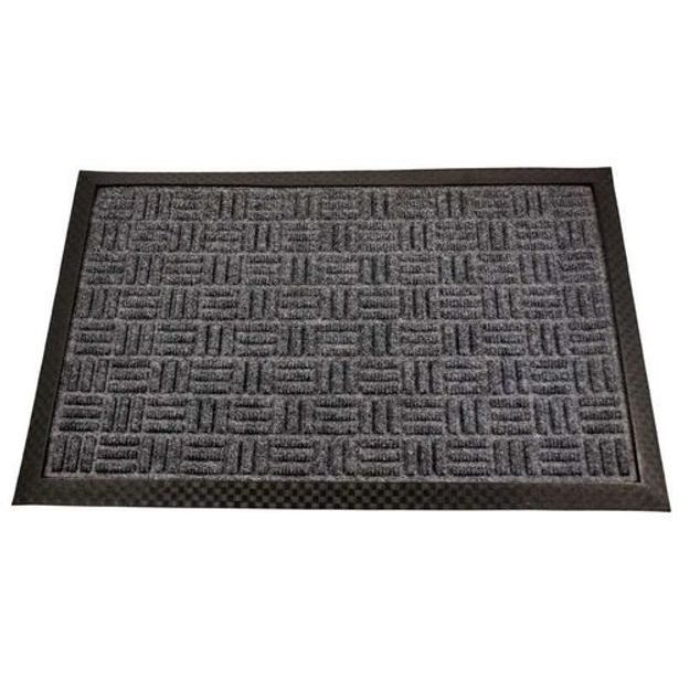 rohož 60x40cm šedá, hrubá, PP+guma