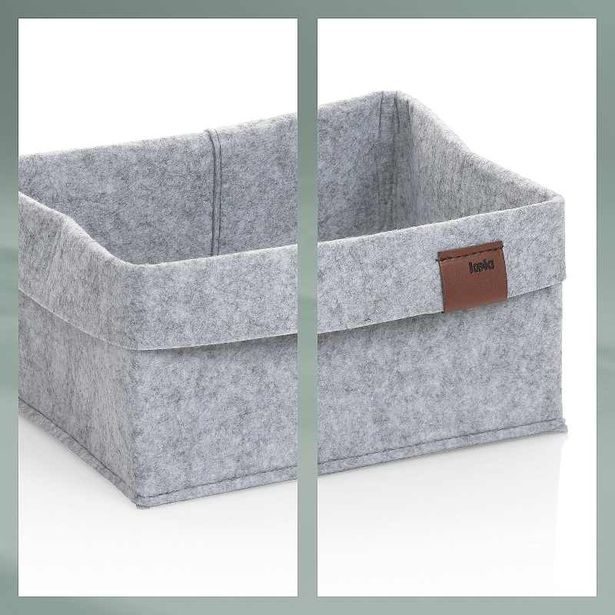 KELA Koš Fay 26x19 cm filc světle šedá KL-24460