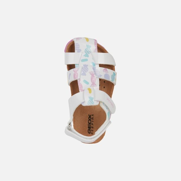 Bílé dívčí sandály Geox Sandal Chalki