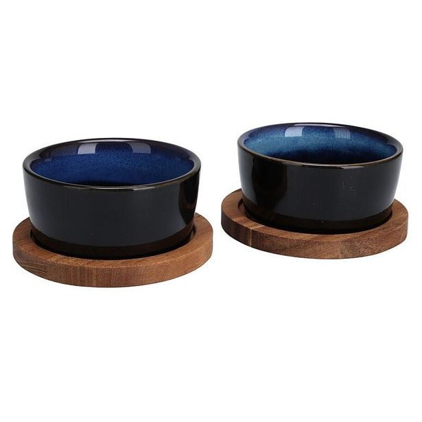 EXCELLENT HOUSEWARE Servírovací misky kamenina sada 4 ks modrá KO-278000700modr