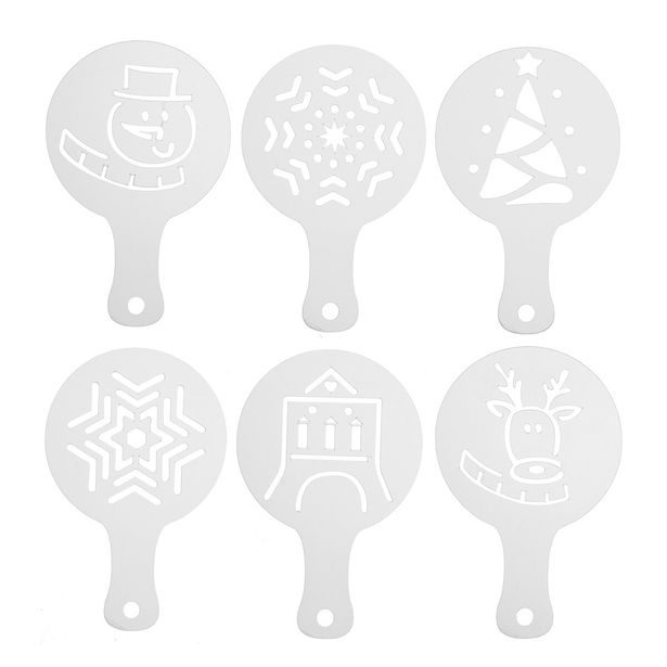 Šablona zdobicí UH na kávu Vánoce set 6 ks