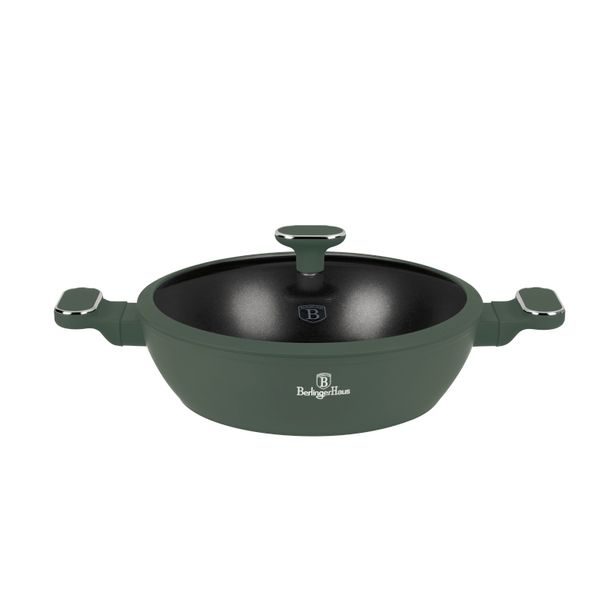 BERLINGERHAUS Kastrol s titanovým povrchem a poklicí 28 cm Matte Green Collection BH-8163