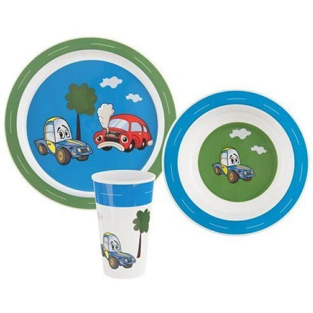 soupr. 3díl. AUTO, jídel. dětská, plast