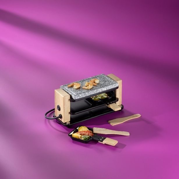 KELA Raclette/Stone Bedretto Granite black 4 osoby 29,5x21,0x12,5cm KL-16625