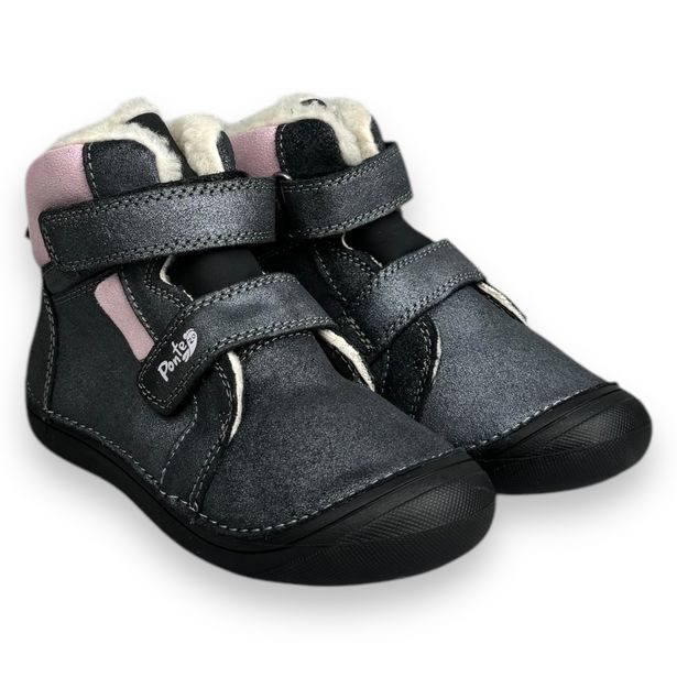 Ponte20, dětské zimní boty - Černo-růžové