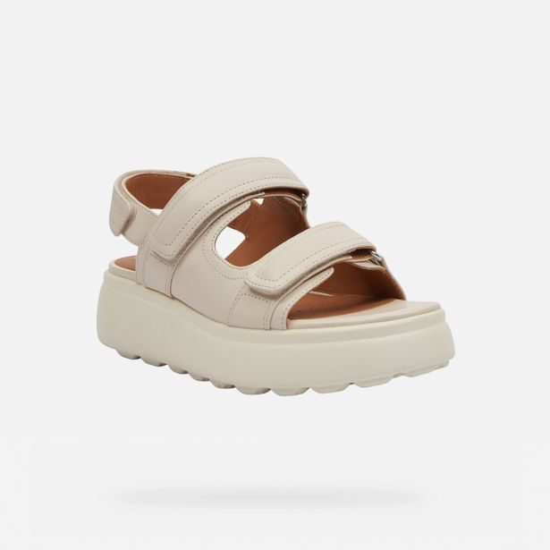 Krémové dámské sandály Geox Spherica EC4.1 S