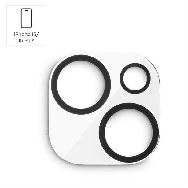 Hama ochranné sklo fotoaparátu pro Apple iPhone 15/15 Plus, průhledné