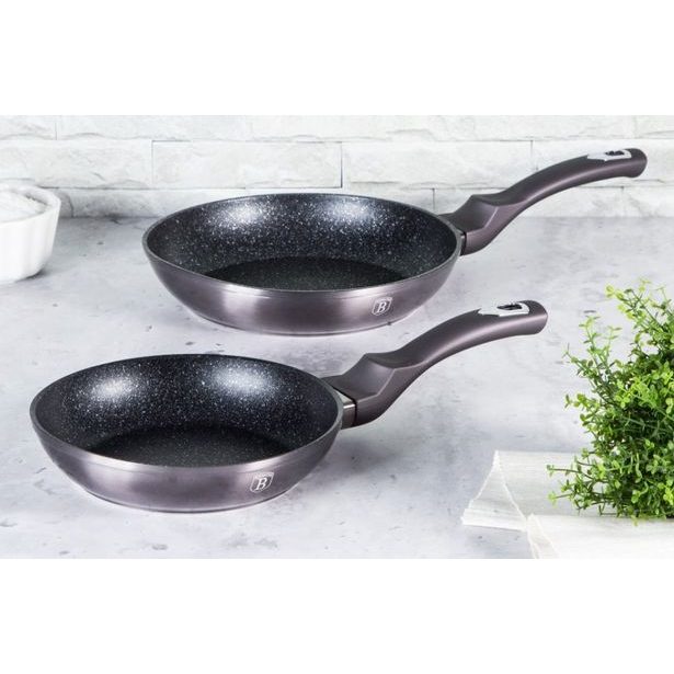 BERLINGERHAUS Sada nádobí s mramorovým povrchem 18 ks Carbon PRO Line BH-6887