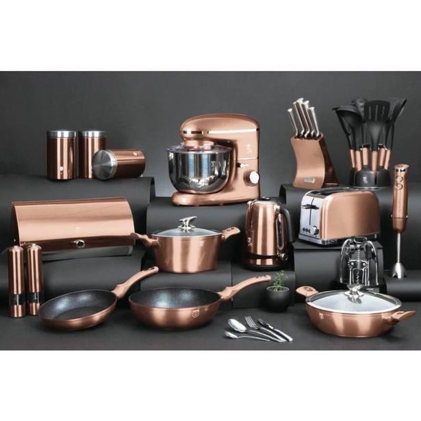 BERLINGERHAUS Pekáč kulatý s mramorovým povrchem a poklicí 28 cm Rosegold Metallic Line BH-1519