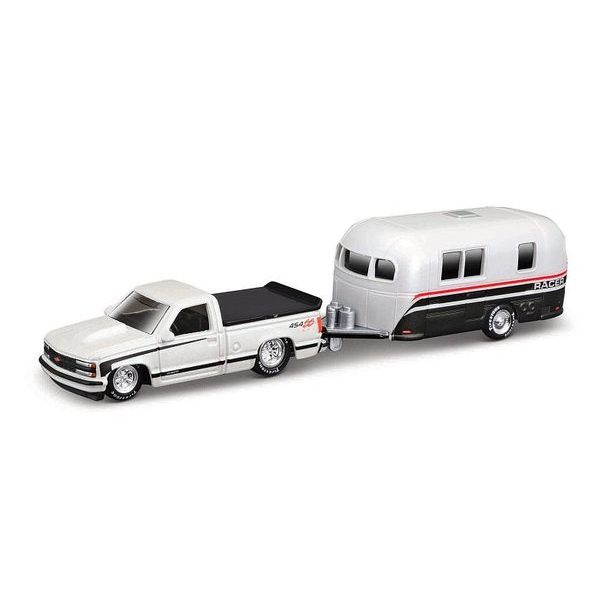 Maisto Maisto - Design Tow &amp; Go, 1993 Chevrolet 454 SS Pick-up Camper Trailer, 1:64