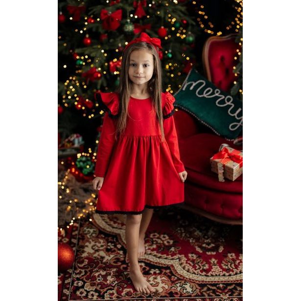 Dívčí slavnostní Lily Grey - červené