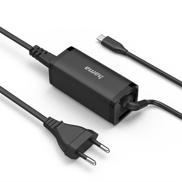 Hama USB-C napájecí zdroj pro notebooky, Power Delivery, GaN, 65 W