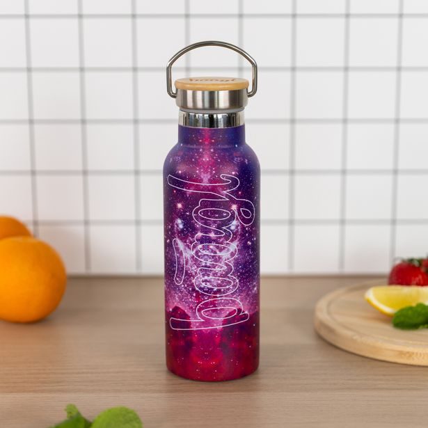 BAAGL Termoláhev s bambusovým víčkem Galaxy, 500 ml