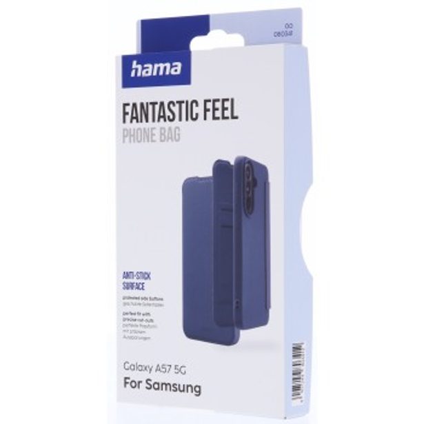 Hama Fantastic Feel, pouzdro-knížka pro Samsung Galaxy A57 5G, hebký povrch, modré