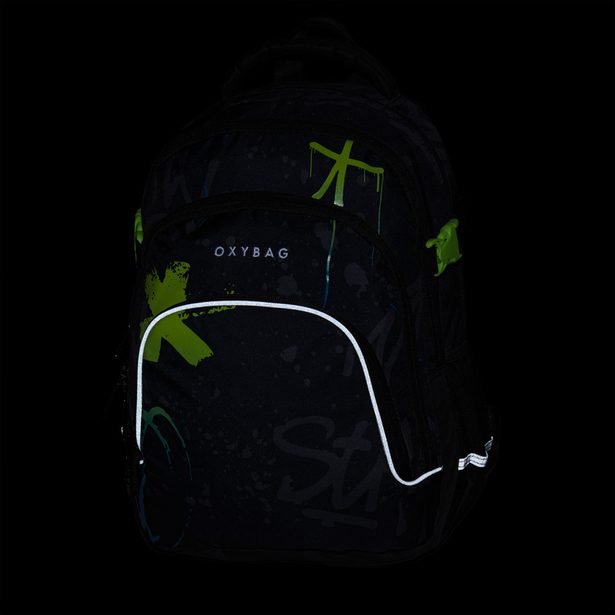 Studentský batoh OXY SCOOLER Graffiti Blue