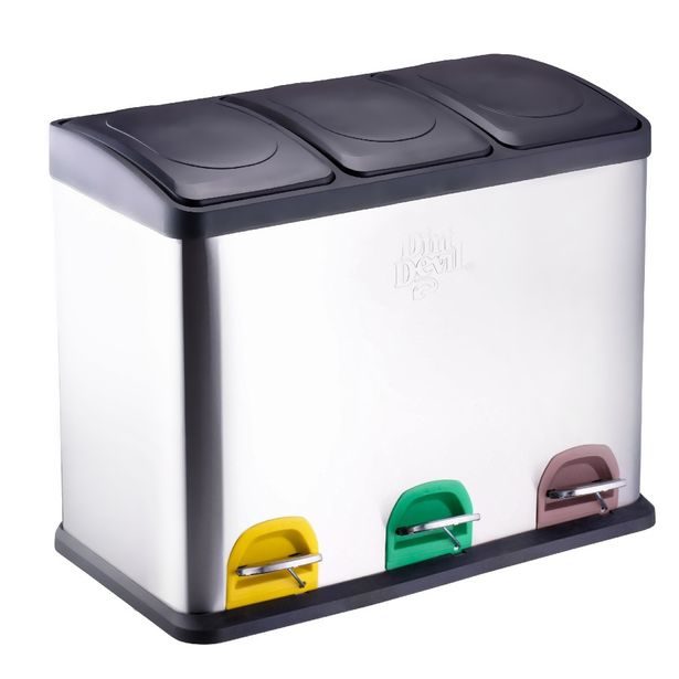 DIRT-DEVIL Odpadkový koš na tříděný odpad 3 x 15 l ED-249508