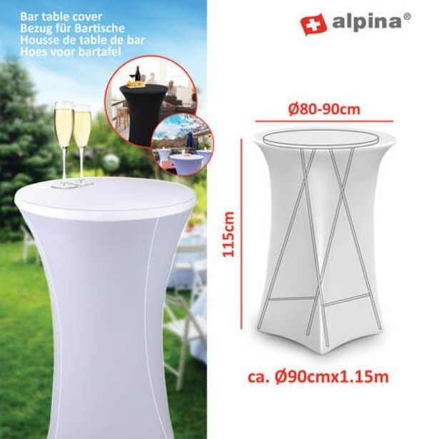 ALPINA Přehoz na barový stůl bílý ED-247488bila