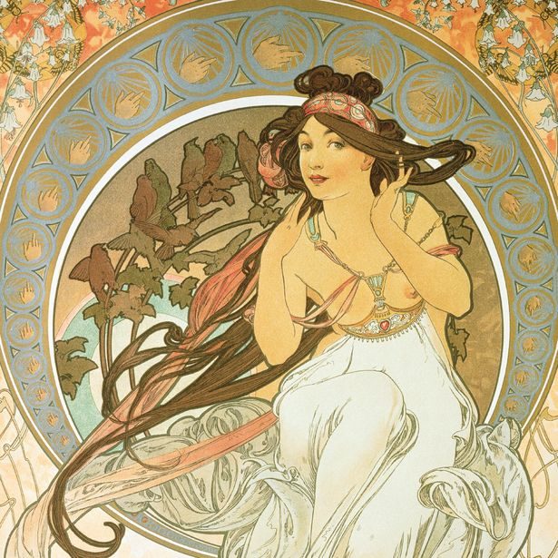 Poznámkový kalendář Alfons Mucha 2023, 30 × 30 cm Baagl