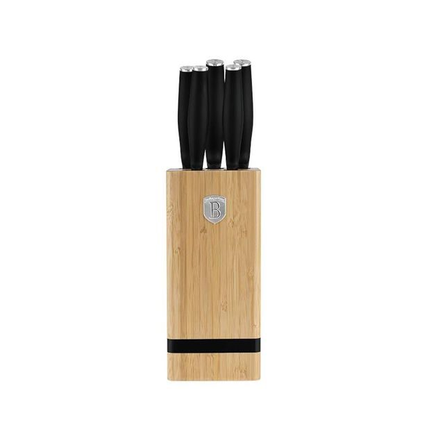 BERLINGERHAUS Sada nožů se stojanem BAMBOO 6 ks Matte Black Collection BH-2971