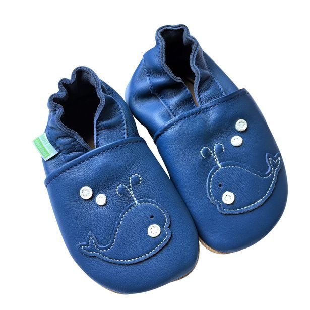 Hopi Hop Barefoot kožené capáčky - velryba