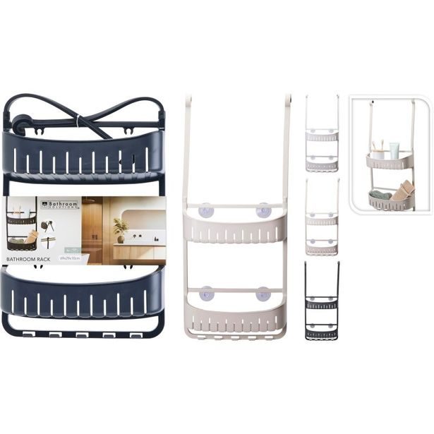 BATHROOM SOLUTIONS Regál koupelnový závěsný s přísavkami béžový KO-C80653830cern