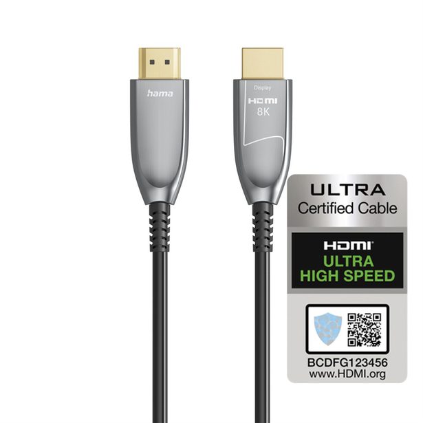 Hama optický aktivní HDMI kabel 8K Ultra High Speed, 20 m