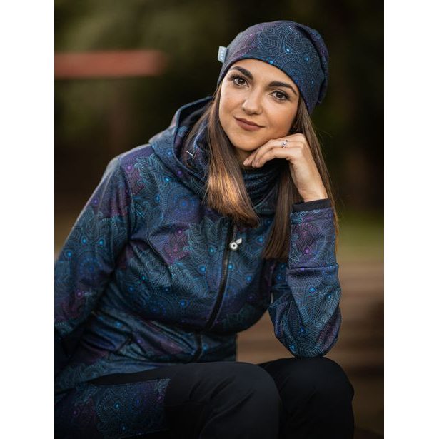 Unuo, Dámská softshellová bunda s fleecem pružná Alba, Temná mandala
