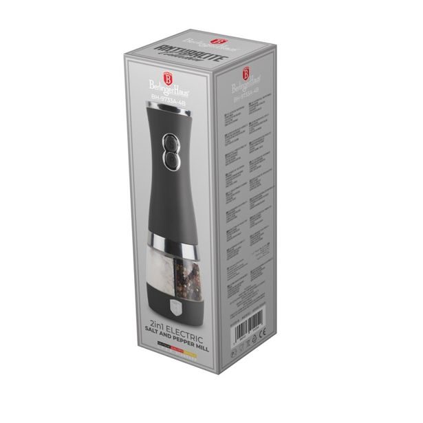 BERLINGERHAUS Mlýnek na pepř a sůl elektrický 2v1 Antracit Collection BH-9733