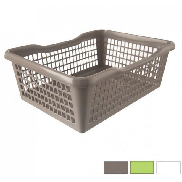 košík 12,5l 35,9x26,9x13cm, prolamovaný, 5barev, plast