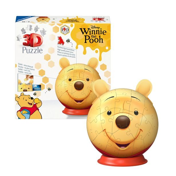 Puzzle ball s ušima Medvídek Pú