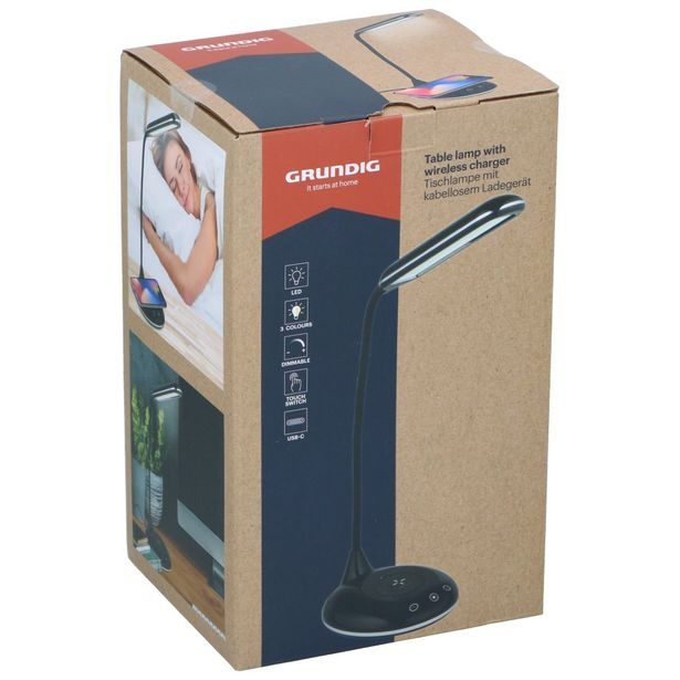 GRUNDIG Bezdrátová nabíječka stolní lampa GRUNDIG USB ED-242959