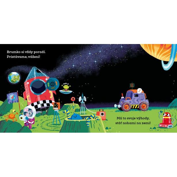 BRUMKO ROZUMKO KOZMONAUTOM – Obrázky s pohyblivými prvkami