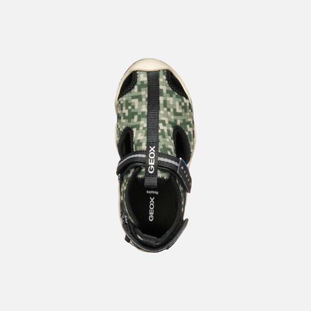 Olivové chlapecké sandály Geox Wader