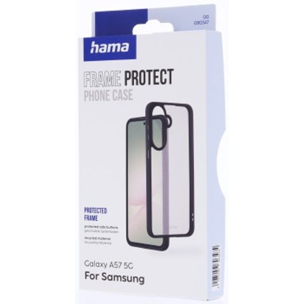 Hama Frame Protect, kryt pro Samsung Galaxy A57 5G, 20 % recyklov. materiálů, průhledný/černý