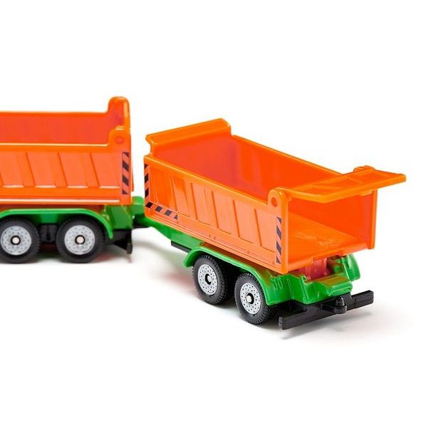 SIKU Blister - Nákladní auto se sklápěcí korbou a vlekem