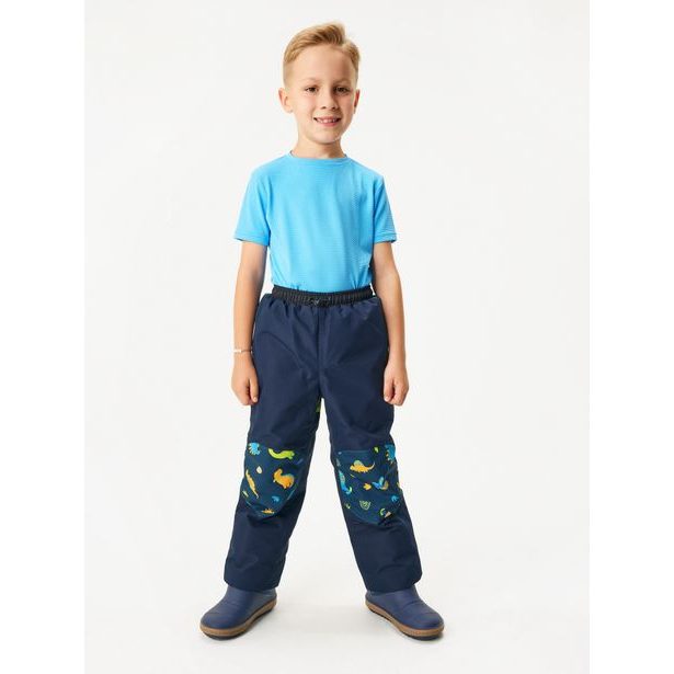 Unuo Dětské zimní rostoucí oteplovačky Polar, Tm. Modročerná, Dinosauři