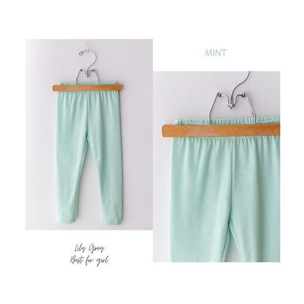 Legíny Lily Grey jednobarevné - mint