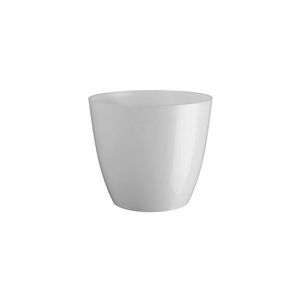 obal d15cm ELLA perleť.bílá lesklá vánoční, plast