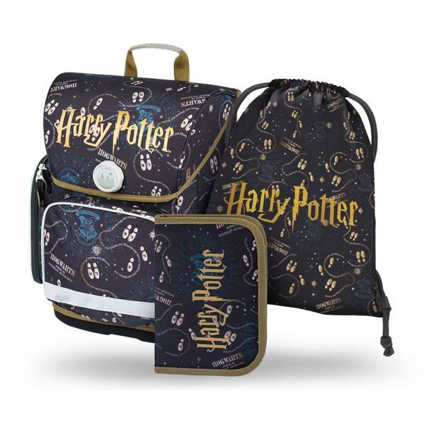 BAAGL SET 3 Ergo Harry Potter Pobertův plánek: aktovka, penál, sáček