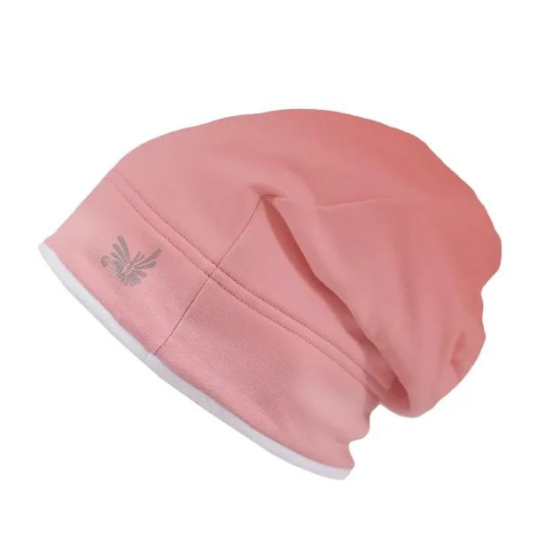 ESITO Zimní čepice spadená Duha tmavá - růžová