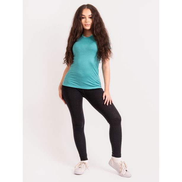 Unuo, Dámské merino triko s krátkým rukávem Nature, Aqua