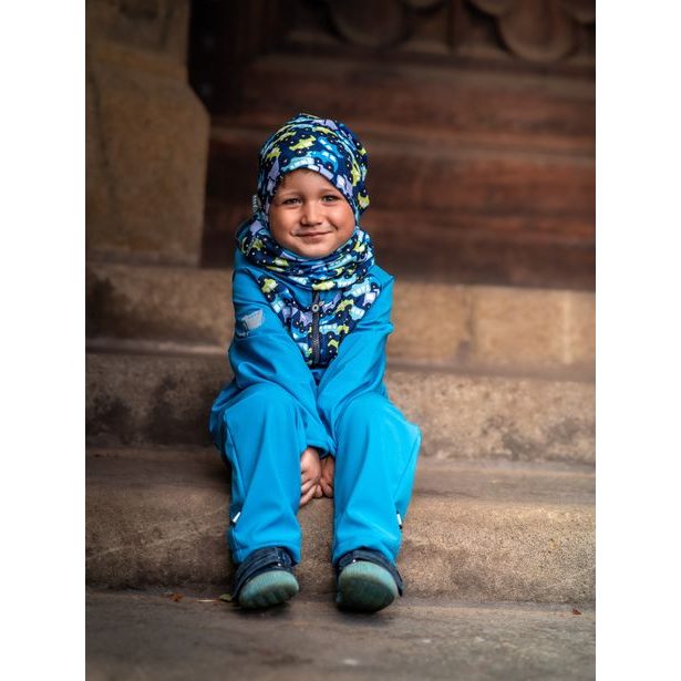 unuo fleecová čepice Autíčka (Unuo Fleece cap printed)