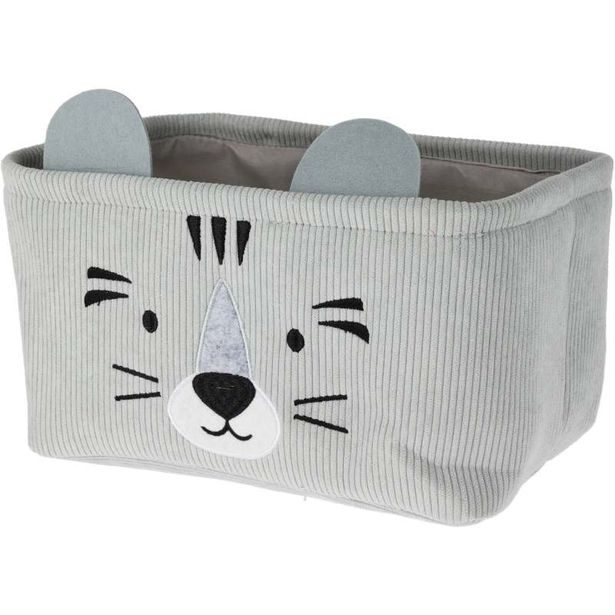 HOMESTYLING Dětský úložný koš na prádlo i hračky kvádr sada 2 ks šedá KO-HZ1993160seda