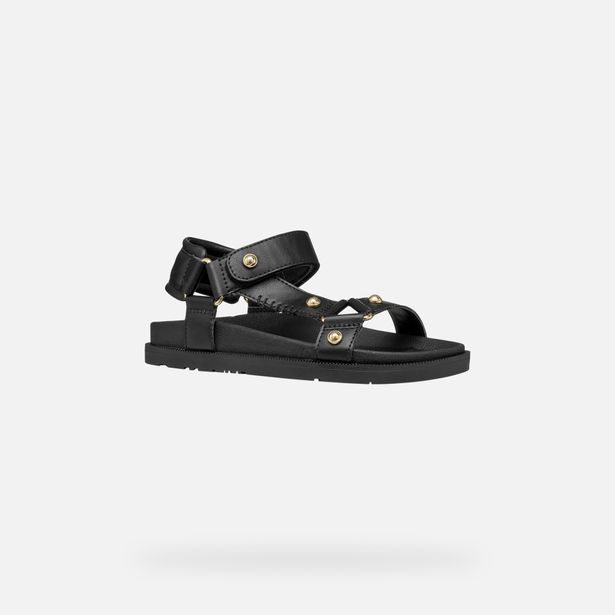 Černé dívčí sandály Geox Sandal Foammentera